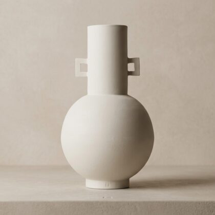 Bauchige Vase aus Steinzeug – handgefertigtes Unikat